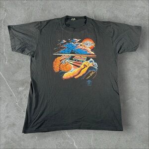 Vintage Harley-Davidson Shirt Mens XL‎ Black 1980s Ride Free Single Stitch 3D